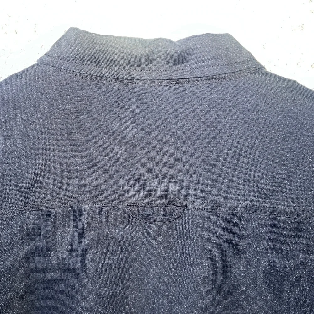 The North Face Men's XL Black Modal Blend Roll Tab Sleeve Hiking Button Down